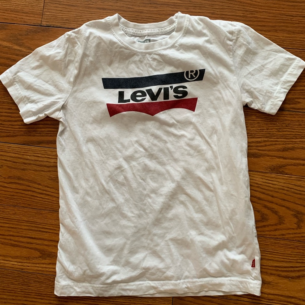 Levi’s Logo White Tee, Size Small
